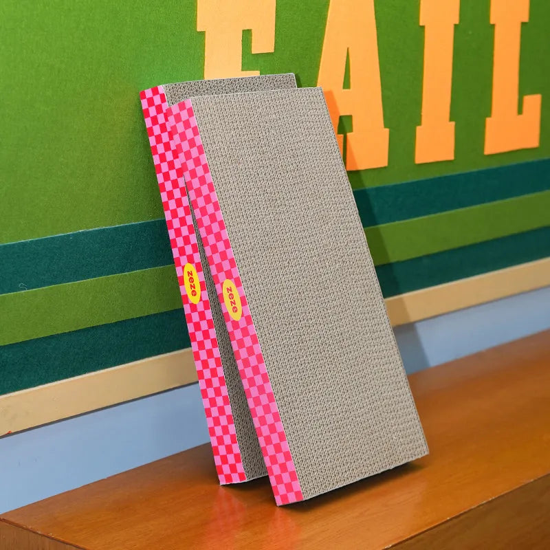 zeze Neon Sweetheart Corrugated Cardboard Cat Scratcher Pad (44 cm)-Fussy Cat
