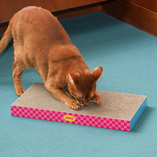 zeze Neon Sweetheart Corrugated Cardboard Cat Scratcher Pad (44 cm)-Fussy Cat