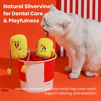 zeze Silvervine Matatabi Wood Pet Toy With Catnip-Fussy Cat